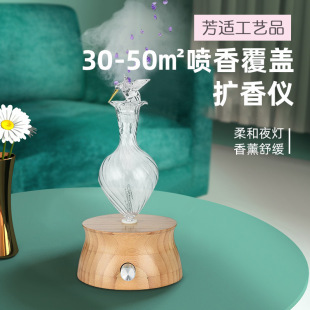 Home Purified Air Diffuser Wood Grain Essential Oil Cold Spray Aromatherapy Machine Office Colorful Silent Aromatherapy Lamp Cross Border