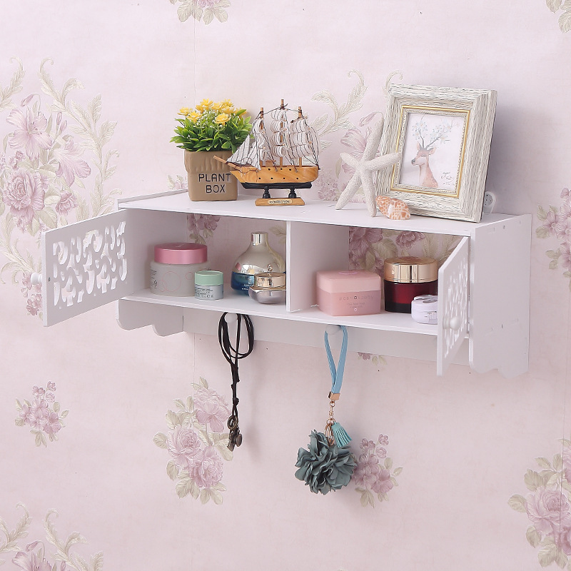 Fábrica al por mayor creativo tallado simple estante de almacenamiento hueco estante de almacenamiento de baño