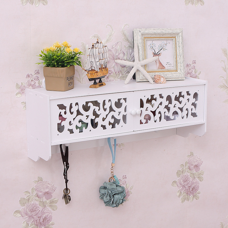 Fábrica al por mayor creativo tallado simple estante de almacenamiento hueco estante de almacenamiento de baño