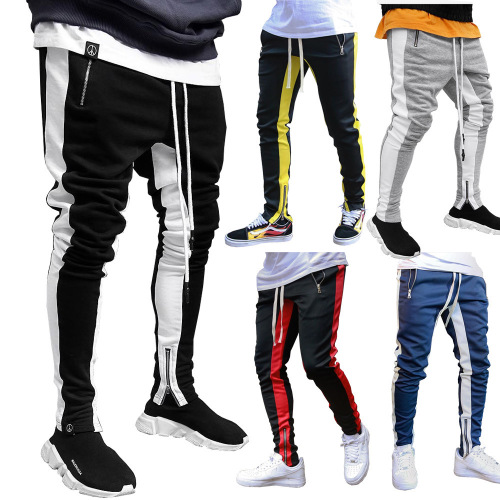 Amazon Wish European and American High Street Sports Casual Pants, European and American Style Large Size Men's Pants with Low Crotch Zipper