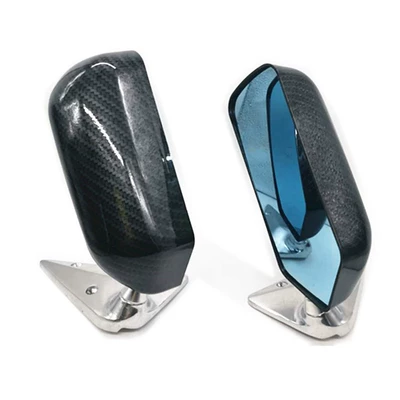 Car modification universal rearview mirror carbon Large field of view rear view auxiliary mirror