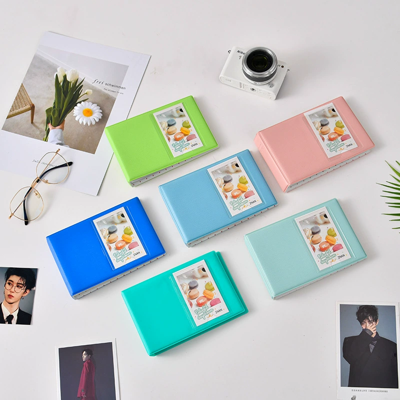 Производитель поставляет 3-дюймовый вертикальный Polaroid милый макаронный фотоальбом книга Polaroid фото бумага 64 карта хранения