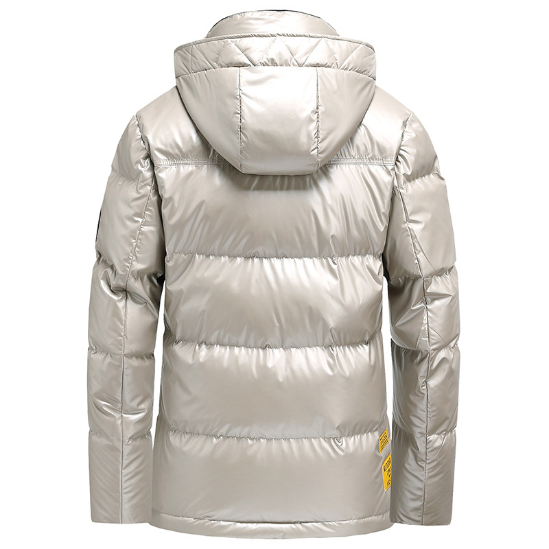 Men's Clothing winter new white duck Silk cotton hooded Silk cotton jacket men's thick short trendy Silk cotton jacket outdoor cold proof jacket_voghion.com