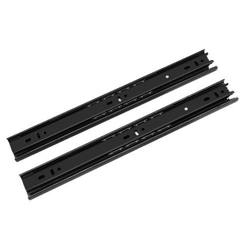 Three-section drawer rail cabinet with thickened silent ball side-mounted black steel track