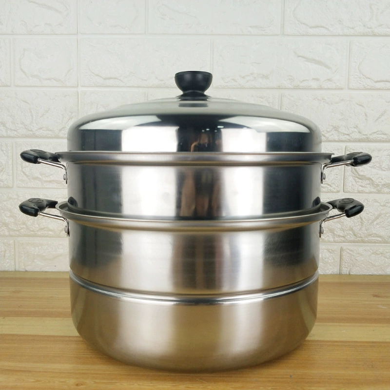 Пароварка из нержавеющей стали стальная крышка двухслойный горшок с пропариванием кусочков супа горшок с одним дном Пароварка подарок работает Jianghu