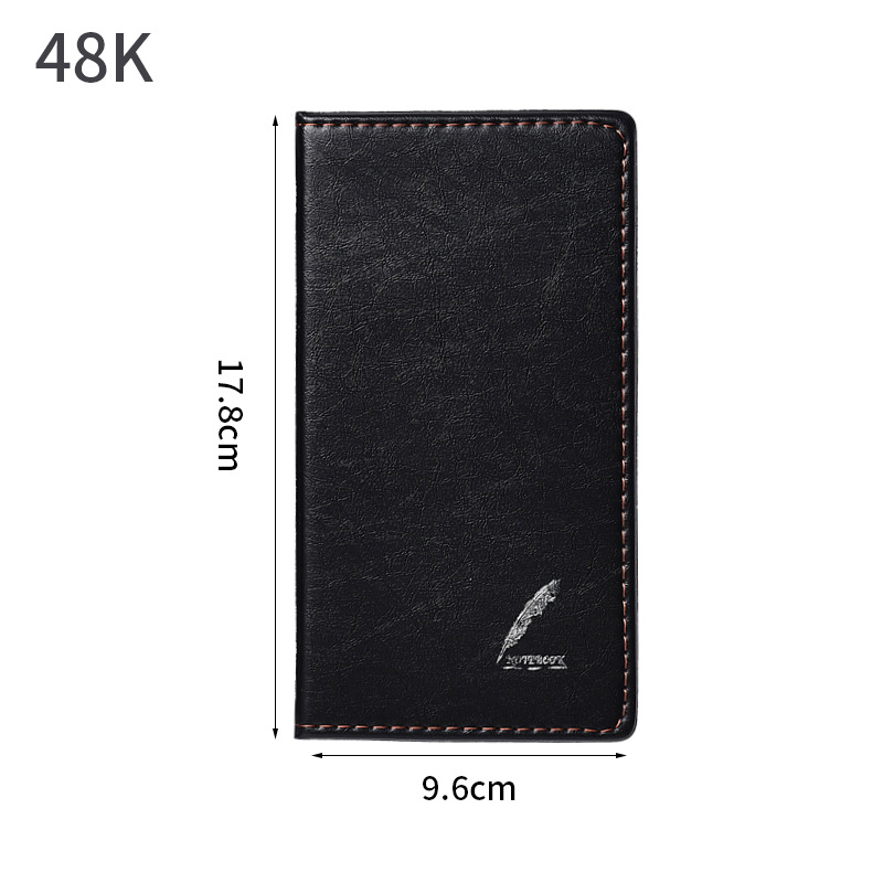 A5 cuaderno de cuero negro cuaderno de trabajo de oficina de negocios B5 cuaderno de diario de gran tamaño cuaderno de reuniones