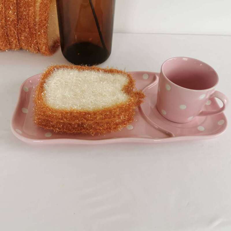 Korean Toast Bread Handmade Dishcloth Scouring Pad Loofah Acrylic Material Scouring Pad Kitchen Korean Toast Bread Handmade Dishcloth Scouring Pad Loofah Acrylic Material Scouring Pad Kitchen