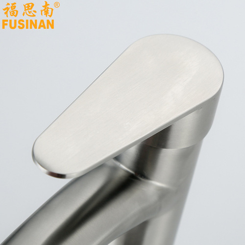 Factory direct sales Heightened glass basin single hole bathroom counter basin 304 stainless steel basin hot and cold faucet