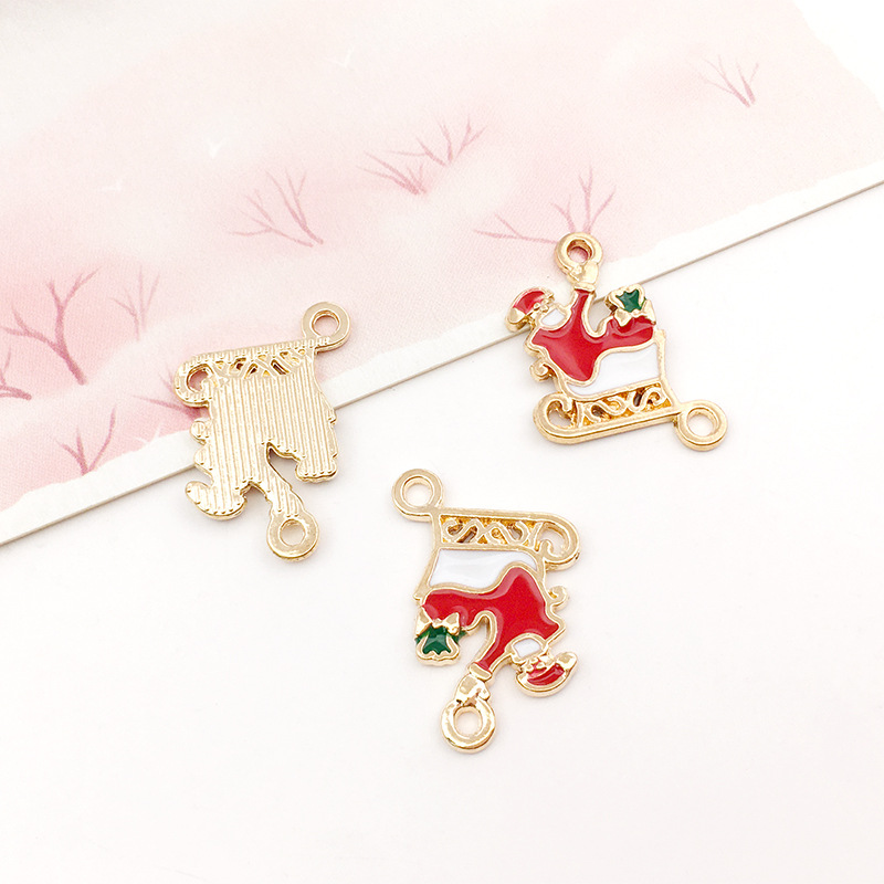 DIY accesorios de la joyería colgante de la joyería árbol de Navidad decoración de Navidad goteo de aceite de aleación de Navidad colgante transfronterizo Venta caliente