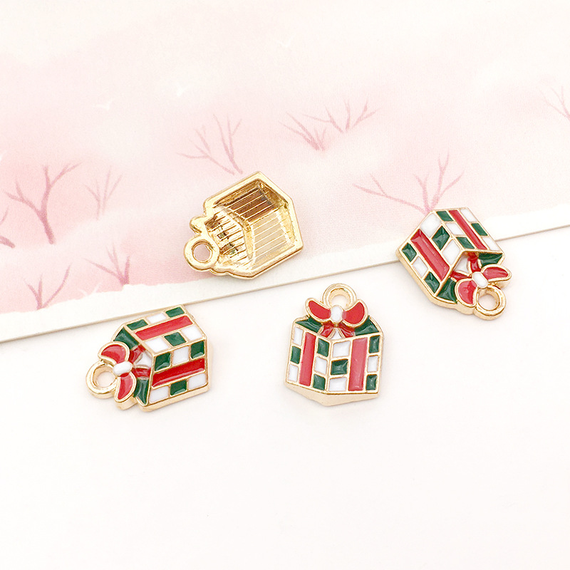 DIY accesorios de la joyería colgante de la joyería árbol de Navidad decoración de Navidad goteo de aceite de aleación de Navidad colgante transfronterizo Venta caliente