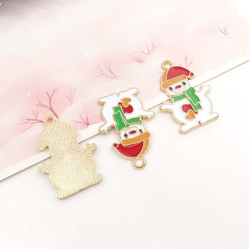 DIY accesorios de la joyería colgante de la joyería árbol de Navidad decoración de Navidad goteo de aceite de aleación de Navidad colgante transfronterizo Venta caliente