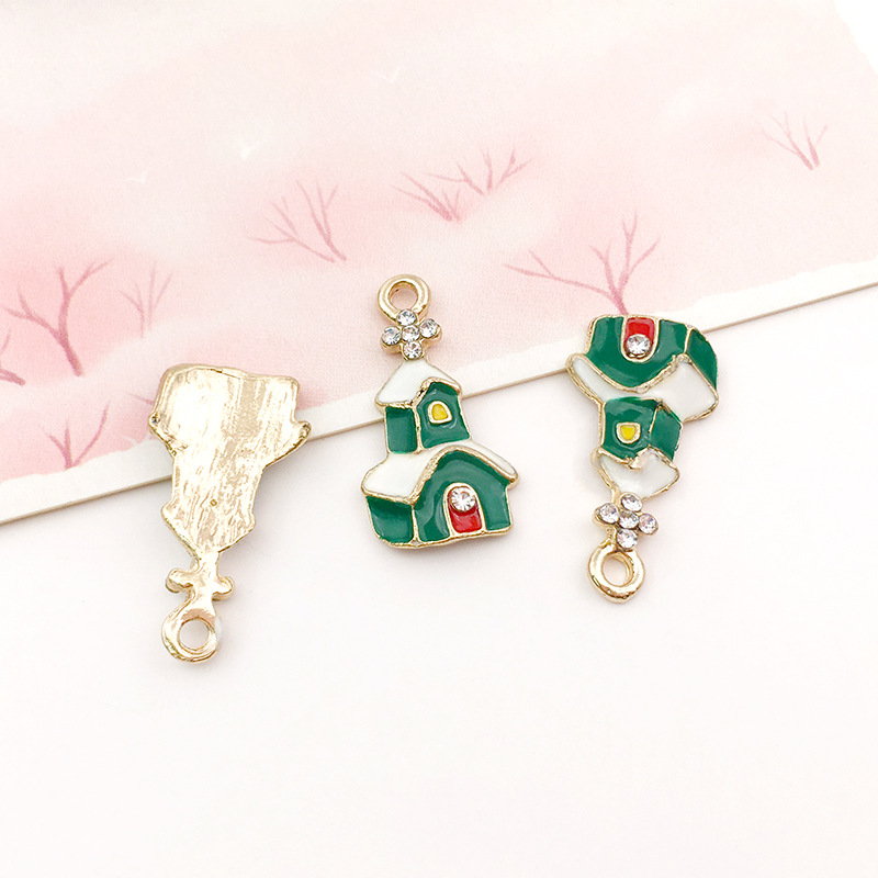 DIY accesorios de la joyería colgante de la joyería árbol de Navidad decoración de Navidad goteo de aceite de aleación de Navidad colgante transfronterizo Venta caliente