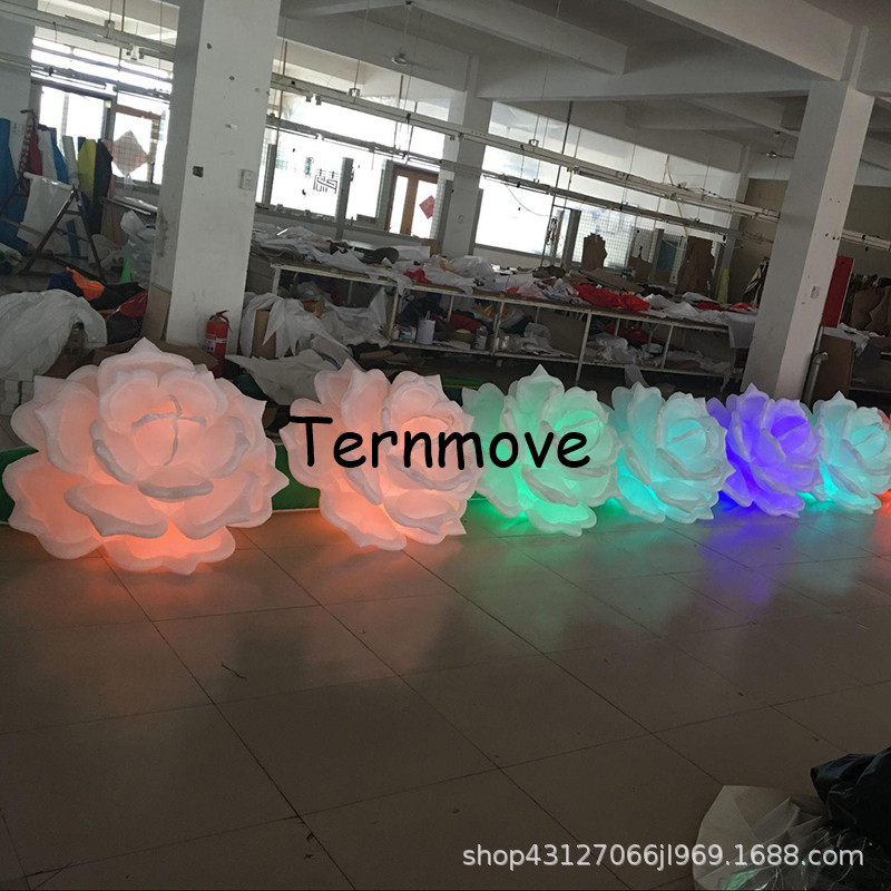 婚礼现场路引百合花朵绽放迎接新娘新郎入场 布置浪漫长度花串