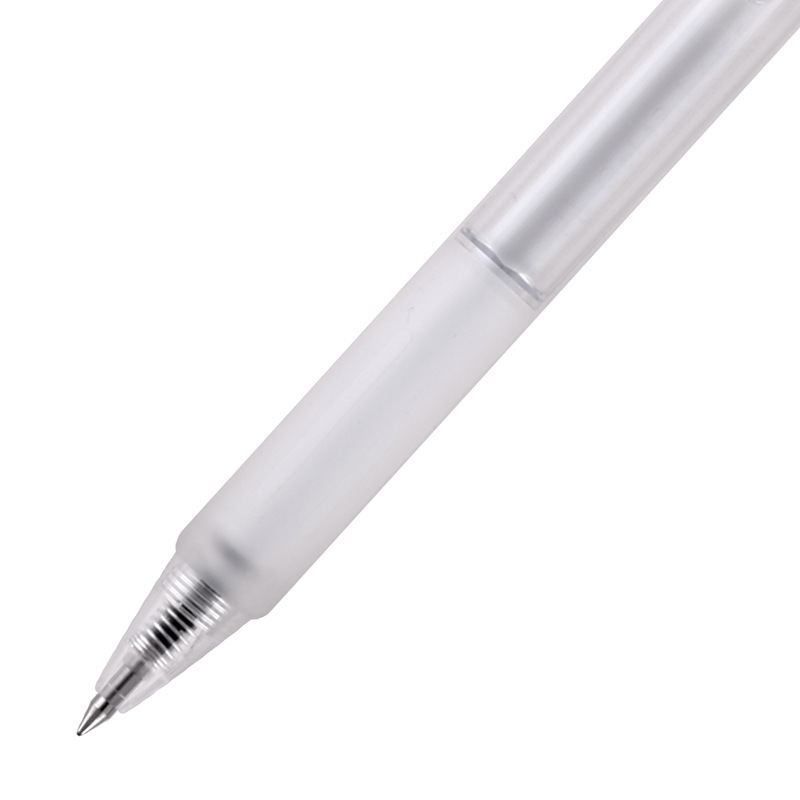 Deli A057B-01 push gel pen estudiante negro 0,5mm bala pluma de la prensa pluma de agua image 2