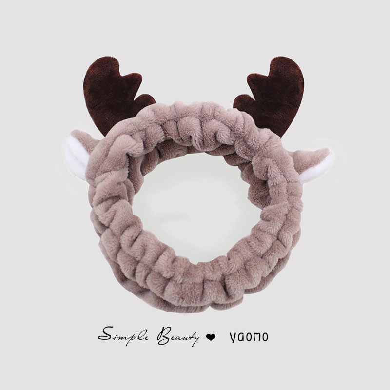 Me gustas Zhao Lusi mismo estilo lavado de cara banda para el cabello Corea del Sur Internet celebridad simple máscara de lavado banda para el cabello Mujer