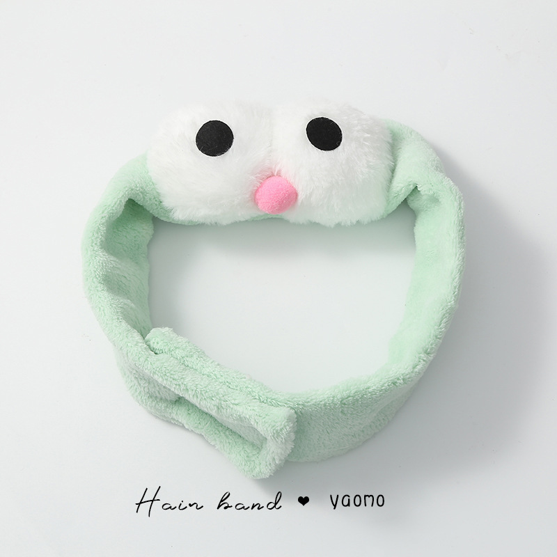 Me gustas Zhao Lusi mismo estilo lavado de cara banda para el cabello Corea del Sur Internet celebridad simple máscara de lavado banda para el cabello Mujer