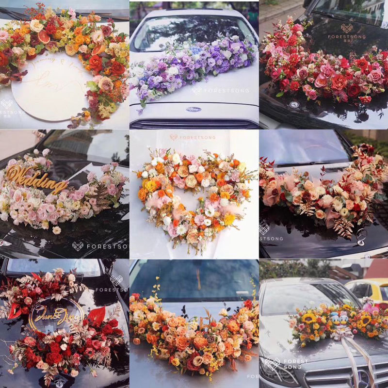 Boda decoración del coche lechón en forma de corazón melocotón corazón único en forma de corazón lechón suministros de Boda boda decoración del coche fábrica al por mayor