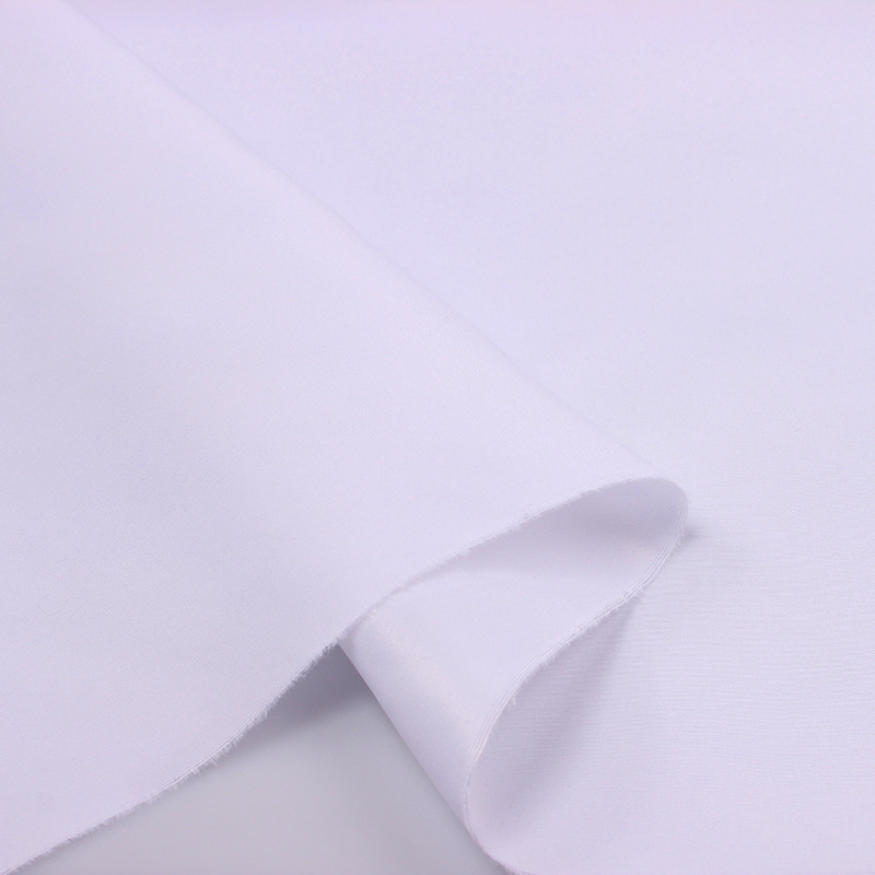 厂家现货平纹桃皮绒漂白印花底布 白大褂围裙抱枕家纺涤纶磨毛布