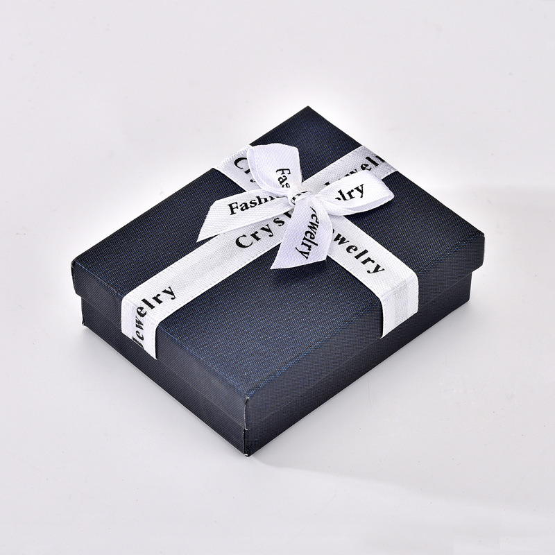 Simple Collar personalizado caja de regalo moda clásico cuadrado joyería caja de embalaje regalo de cumpleaños joyería de una sola pieza de entrega