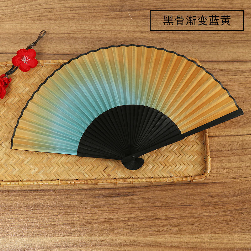 Venta directa de fábrica semi-hecho a mano semi-mecánico de estilo japonés ventilador de las mujeres ventilador plegable japonés al por mayor regalo de mano ventilador plegable de Bambú