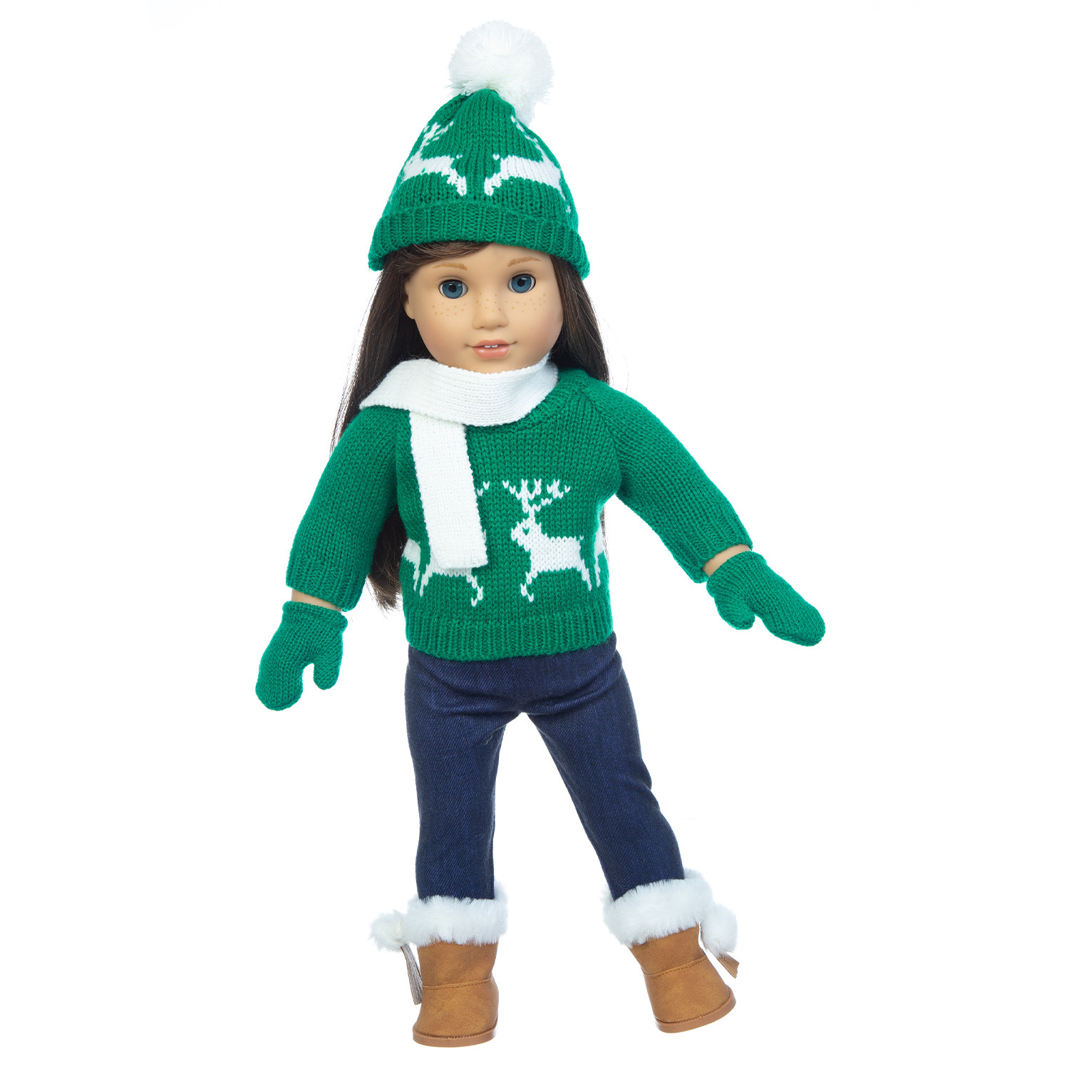 Ropa de muñeca de Navidad suéter de muñeca de 18 pulgadas 43cm ropa de muñeca de Niña Americana ropa de muñeca de Navidad