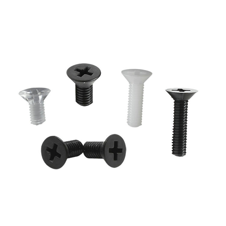 沉头螺丝 十字 luosi 塑胶尼龙螺栓 尼龙螺钉 塑料螺丝 M3x10本色