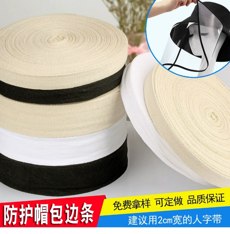 Защитная Шляпа Упаковочная Лента Упаковочная Полоса Этот Белый Елочка Пояс Шляпа Пояс Елочка Хлопок Пояс Черный Хлопок Пояс