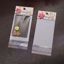 工厂直批3D指甲贴纸透明OPP卡头包装袋彩印LOGO美甲饰品卡通彩袋