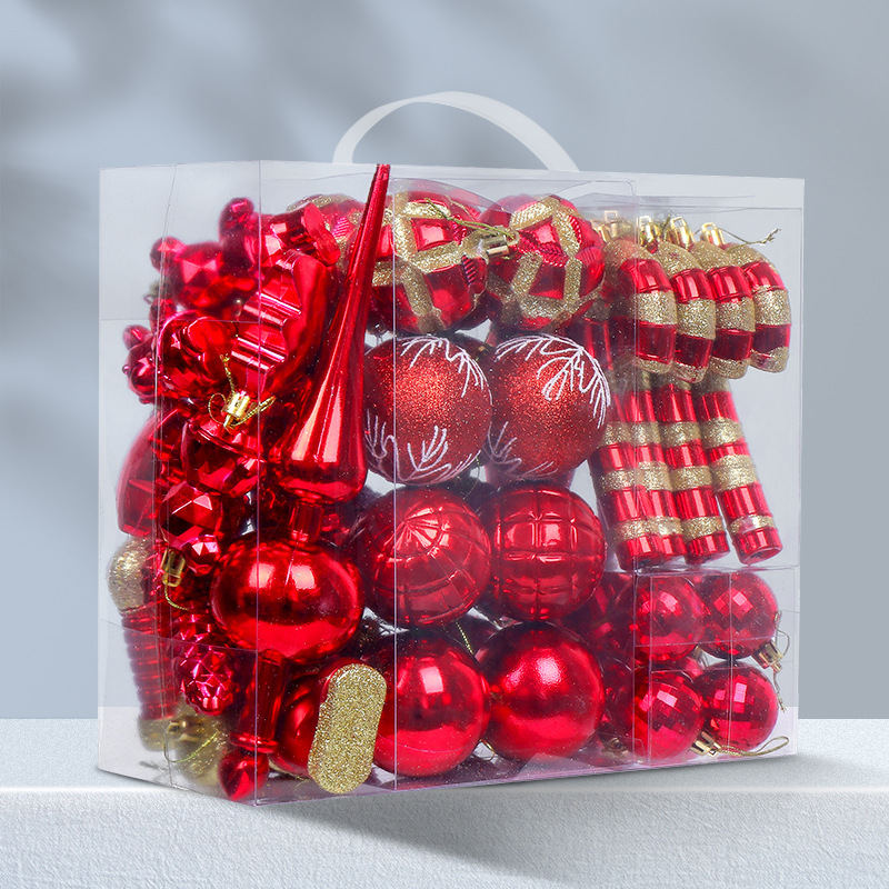 Hong Kong Hengsheng rojo conjunto de decoración de Navidad bola Amazon mismo comercio exterior en caja bola colgante centro comercial adornos