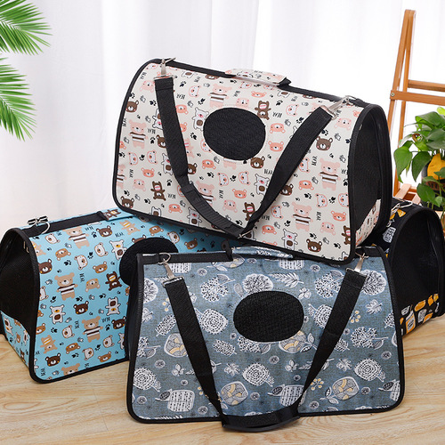 Cat backpack Pipitao multi-color multi-pattern pet multi-functional Oxford cloth portable outing pet bag wholesale