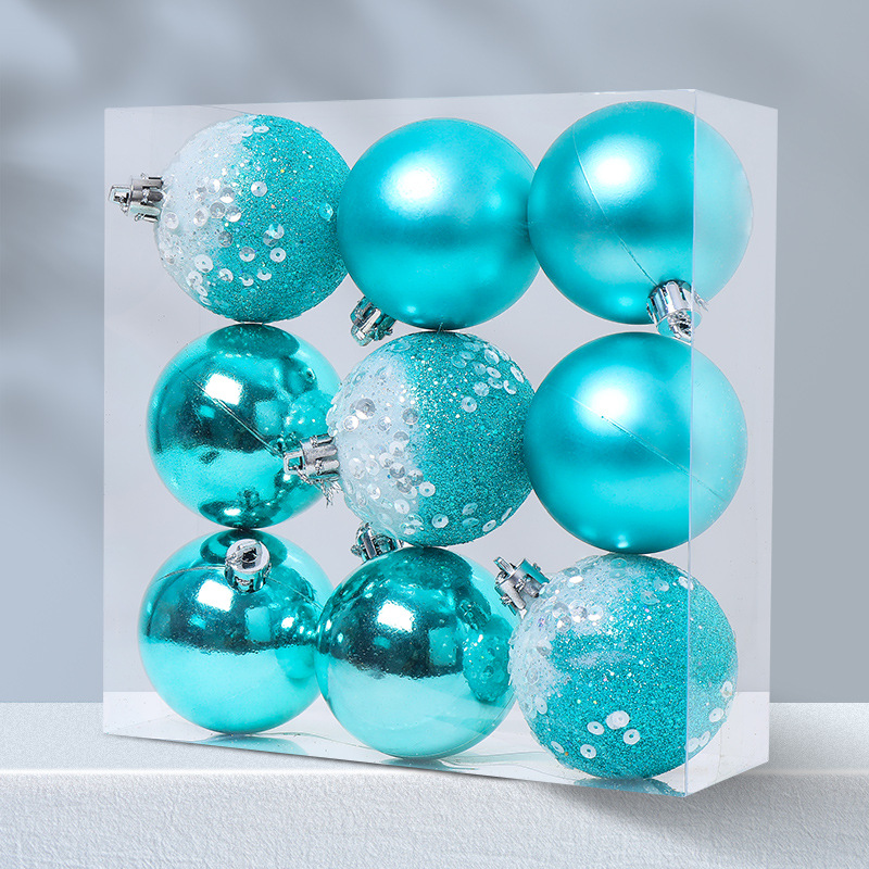 Hong Kong Heng 6cm9 BOLA DE Navidad azul BOLA DE Navidad árbol de Navidad decoración regalo en caja de Navidad BOLA DE Navidad