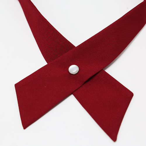 Japanese and Korean casual cross JK cross bow tie, solid color printed bow tie for men and women, professional uniform tie, tie flower