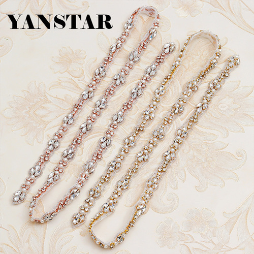 883 European and American Bridal Accessories: High-End Luxury Women's Waist Chain with Diamond-Inlaid, Minimalist Pearl & Rhinestone Embellished Waist Belt