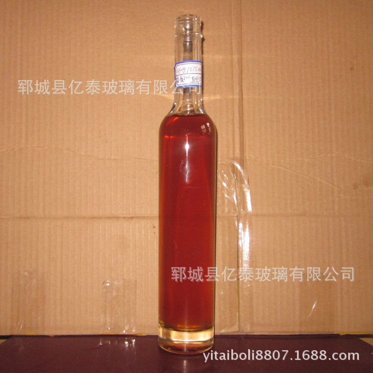 厂家制作375ml油瓶 l茶油橄榄油晶白料丝口透明玻璃瓶