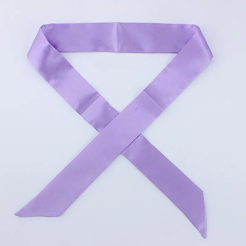 Korean style solid color narrow long silk scarf Satin multi-purpose narrow scarf Korean popular women's small scarf ribbon