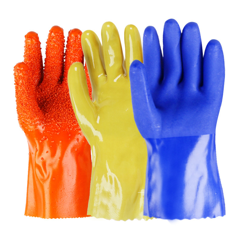 耐油耐酸碱手套防水止滑浸塑橡胶防油防滑工业乳胶浸胶手套