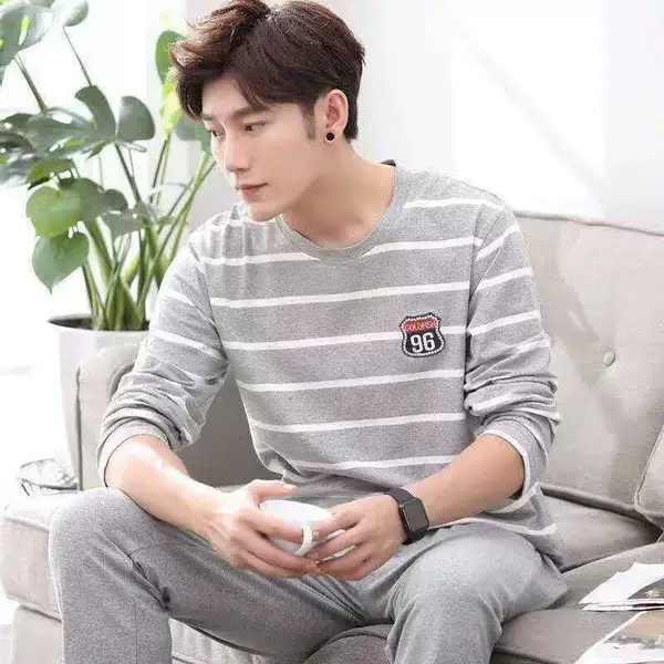 Men's clothing-96 gray big stripe