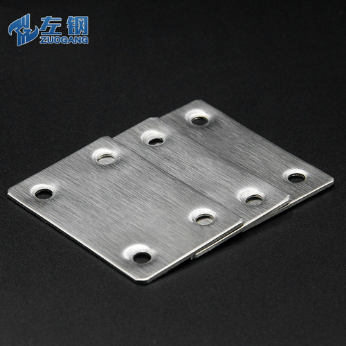 Left steel straight piece corner code 38 wide stainless steel corner code iron connecting piece four-hole flat laminate T-shaped iron piece wholesale