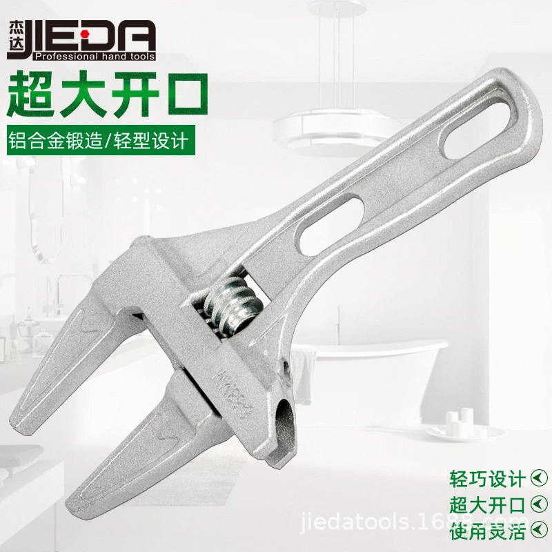 Производители Jeda поставляют большой открытый мини-ключ для ванной из алюминиевого сплава с короткой ручкой, регулируемый ключ, фитинги для сантехнических труб