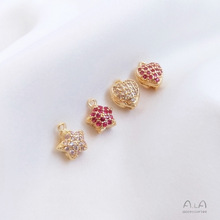 14K����ɫ�Ƕ�ʯ���w�U��������ǐ�����΢肵���diy�Ʒ���