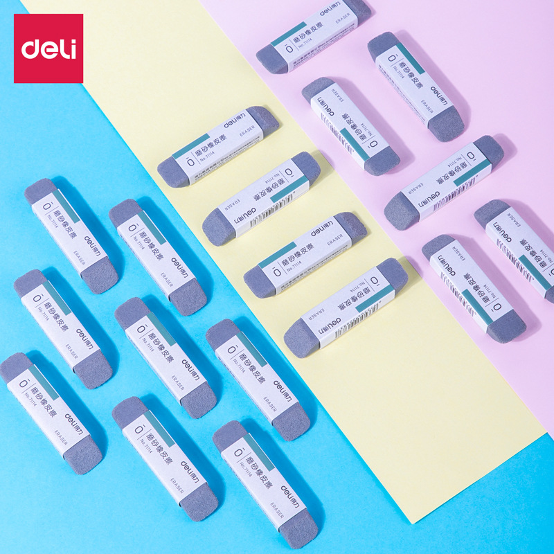 Deli 71114 Borrador de arena completa estudiante gel pluma bolígrafo pluma no es fácil dejar rastros borrador esmerilado