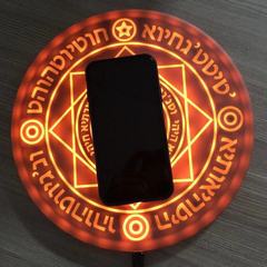 魔法陣無線充電器直径25cmオーディオ付き走馬灯10w急速充電携帯電話無線充電ベース