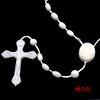 Plastic fluorescence rosary, beads, accessory, necklace, suitable for import