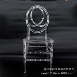 亚克力透明椅子塑料竹节椅酒店婚庆椅网红餐椅北欧时尚透明水晶椅