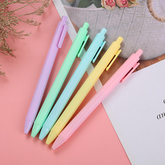 Macaron Push-button Neutral Pen Office Supplies Candy Color Press Sign Pen Creative Stationery Student Water Pen Wholesale