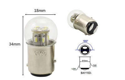 Dönmə işıqları – Light G18 Motorcycle Turn - bay15d-single-light-6v-warm-white