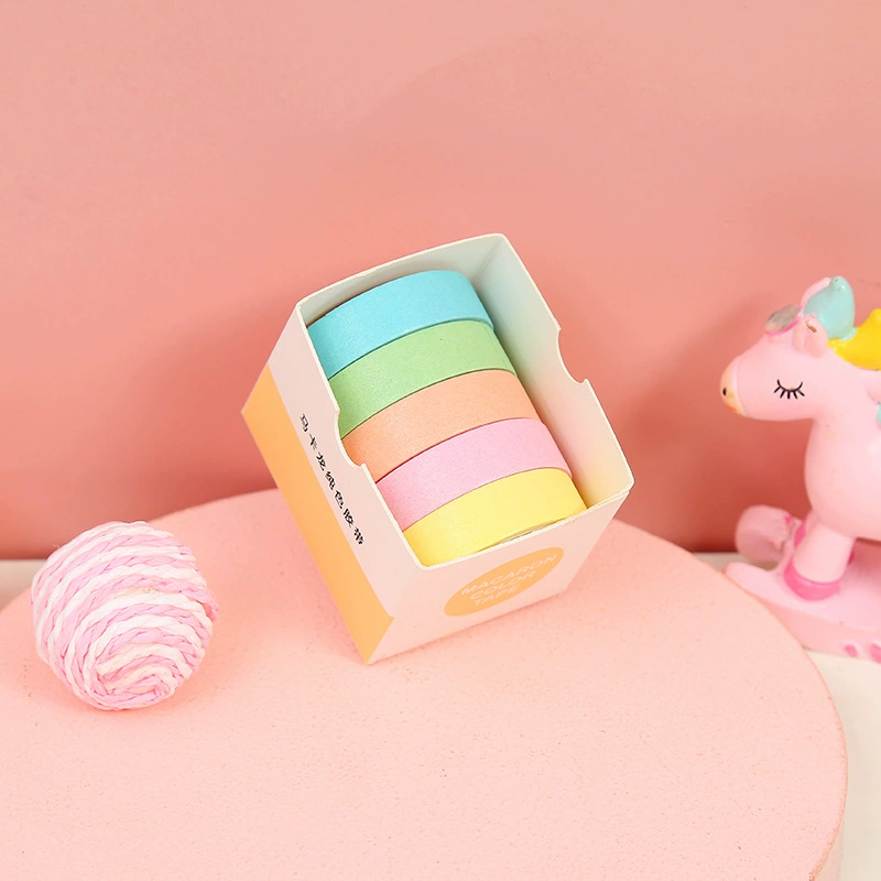 Маска бумаги Macaron (91601), коробка 5 рулонов, пастельная и муранди палитра цветов