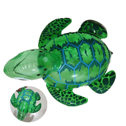 Flashing light inflatable turtle pvc leather toy cute pig stall night market with flashing light inflatable frog