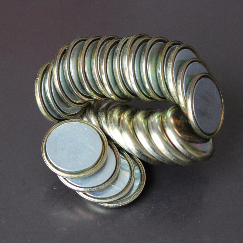 免费拿样单面磁铁  防水pvc膜包胶铁壳磁扣对吸圆形方形单面磁铁