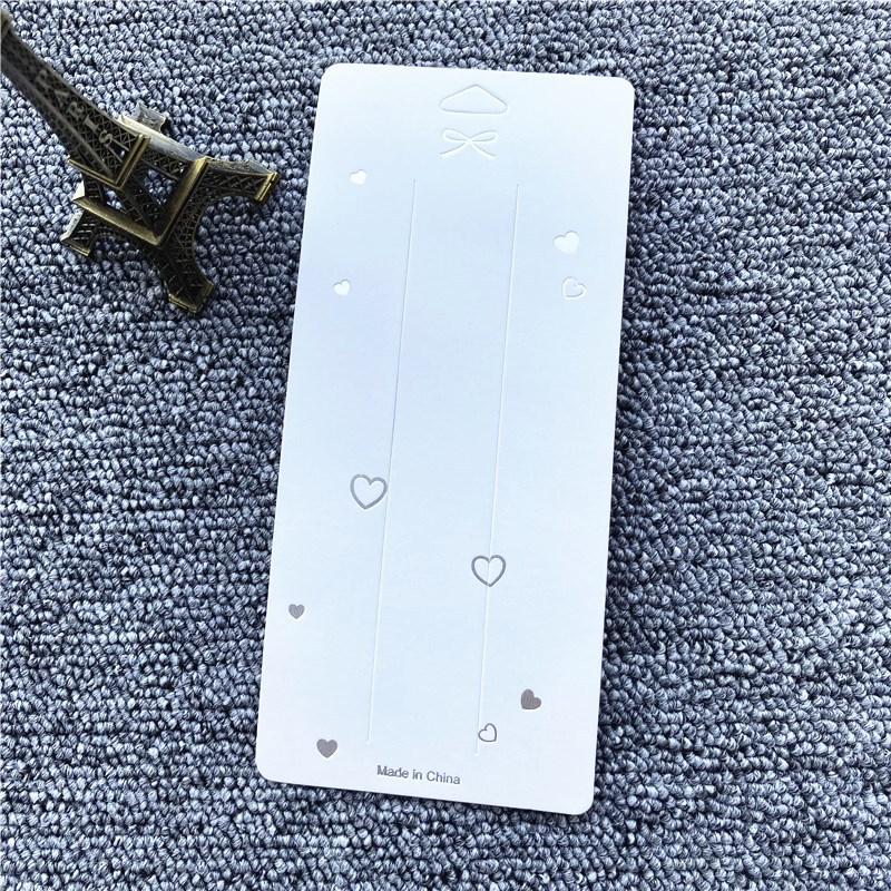 发夹卡片现货白色烫金发夹纸卡7.5x17cm小饰品纸卡pvc卡片